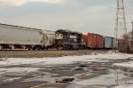 NS GP38-2 Locomotive making moves in the yard